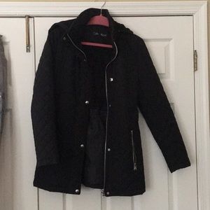 Calvin Klein quilted black coat
